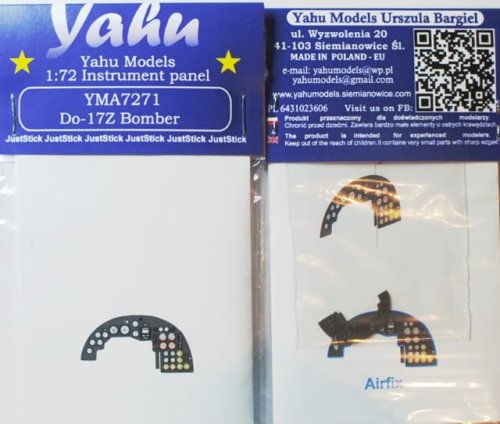 Przejdź do produktu YAHU YMA7271 - 1:72 Dornier Do-17 Z Bomber tablica przyrządów