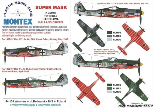 Przejdź do produktu MONTEX K32048 - 1:32 Fw-190 D9 Galland Cirrus