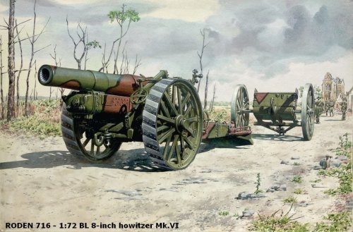 Przejdź do produktu RODEN 716 - 1:72 BL 8-inch howitzer Mk.VI