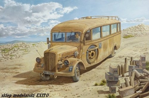 Przejdź do produktu RODEN 808 - 1:35 Opel Blitz 3.6 - 47 Omnibus model W39 Ludewig- built, late