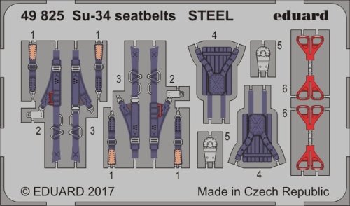 Przejdź do produktu EDUARD 49825 - 1:48 Su-34 seatbelts - Steel