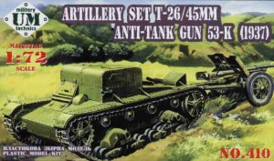 UNIMODELS 410 - 1:72 T-26T w/ 45mm AT gun model 1937 (53-K)