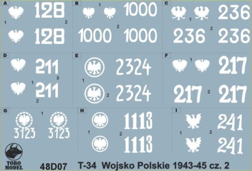 Przejdź do produktu TORO MODEL 48D07 - 1:48 Czołgi T-34 w Wojsku Polskim 1943 - 1945 cz.2