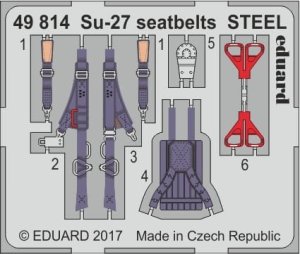 EDUARD 49814 - 1:48 Su-27 seatbelts - Steel