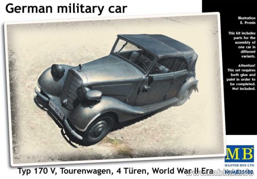 Przejdź do produktu MASTER BOX 35100 - 1:35 German military car, Typ 170 V, Tourenwagen,4 Turen,1937-1940