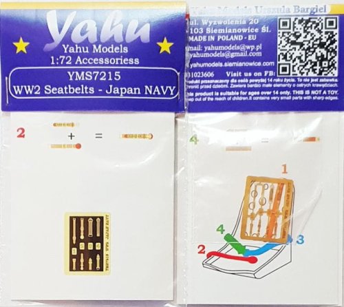Przejdź do produktu YAHU YMS7215 - 1:72 WW2 Japan Navy pasy fototrawione