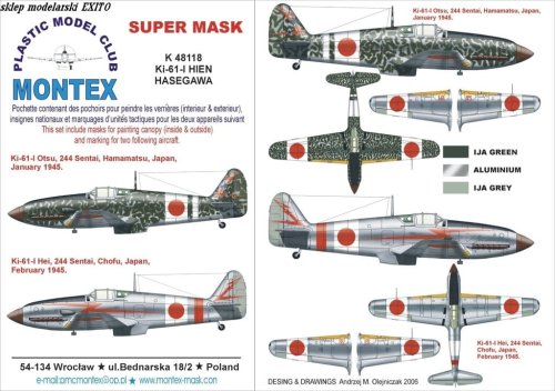 Przejdź do produktu MONTEX K48118 - 1:48 Ki-61-I Hien