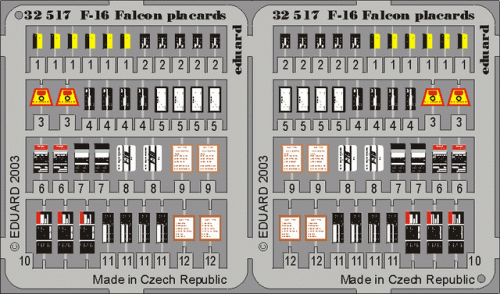 Przejdź do produktu EDUARD 32517 - 1:32 F-16 placards