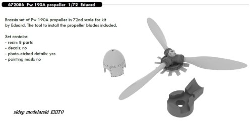 Przejdź do produktu EDUARD 672086 - 1:72 Fw 190A propeller