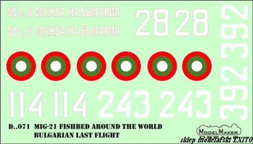 Przejdź do produktu MODELMAKER D48071 - 1:48 MiG-21 Fishbed Around the World Bulgarian last flight