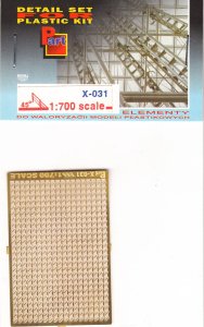 PART X031 - 1:700 Aslant railing (reling ukośny) at 45' bend lines