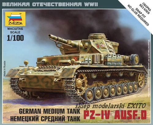 Przejdź do produktu ZVEZDA 6151 - 1:100 German Medium Tank Pz-IV Ausf.D