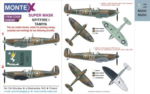 Przejdź do produktu MONTEX K48340 - 1:48 Spitfire Mk.I