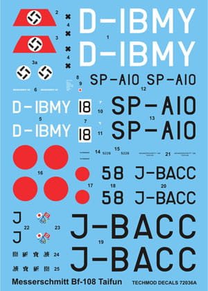Przejdź do produktu TECHMOD 72036 - 1:72 Messerschmitt Bf-108 Taifun