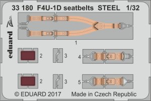 EDUARD 33180 - 1:32 F4U-1D seatbelts - Steel