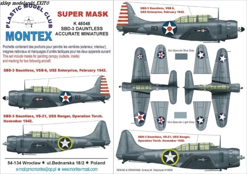 Przejdź do produktu MONTEX K48048 - 1:48 SBD-3 Dauntless