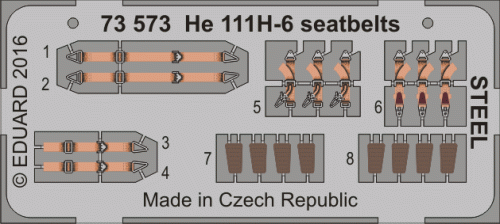 Przejdź do produktu EDUARD 73573 - 1:72 Heinkel He 111H-6 seatbelts - Steel