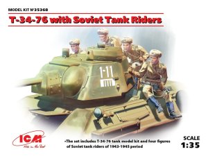 ICM 35368 - 1:35 T-34-76 with Soviet Tank Riders