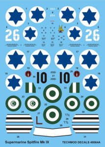 TECHMOD 48064 - 1:48 Suoermarine Spitfire Mk.IX + canopy mask