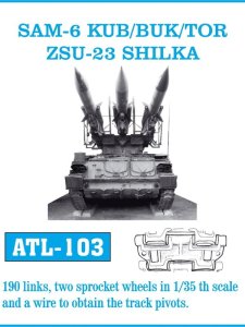 Friulmodel ATL-103 - 1:35 Metalowe gąsienice SAM-6 KUB / BUK / TOR ZSU-23 Shilka