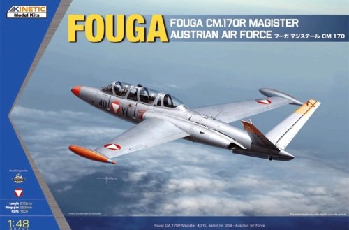 Przejdź do produktu KINETIC 48059 - 1:48 Fouga CM.170R Magister Austrian Air Force
