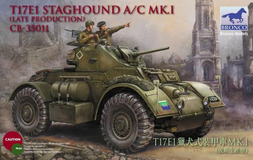 Przejdź do produktu BRONCO CB 35011 - 1:35 T17E1 Staghound Mk.I Late production