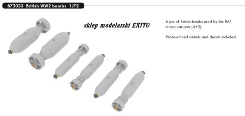 Przejdź do produktu EDUARD 672033 - 1:72 British WW2 bombs