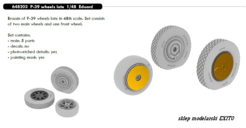 Przejdź do produktu EDUARD 648203 - 1:48 P-39 wheels late