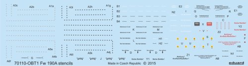 Przejdź do produktu EDUARD D72009 - 1:72 Fw 190A stencils