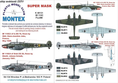 Przejdź do produktu MONTEX K48131 - 1:48 Bf-110 C