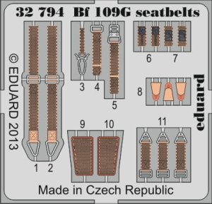 EDUARD 32794 - 1:32 Bf 109G seatbelts