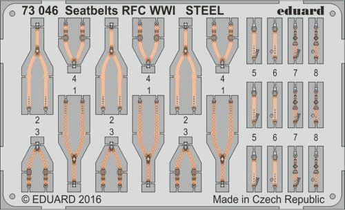 Przejdź do produktu EDUARD 73046 - 1:72 Seatbelts RFC WWI - Steel