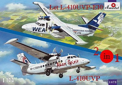 Przejdź do produktu AMODEL 1473 - 1:144 Let L-410UVP & L-410UVP-E10 Asian Spirit, WEA Poland