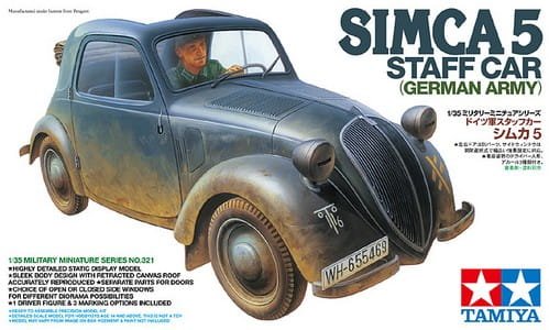 Przejdź do produktu TAMIYA 35321 - 1:35 Simca 5 Ctaff Car German Army