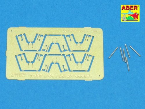 Przejdź do produktu ABER 1:350L-46  - 1:350 Set of 6 pcs 4cm Flak 28 barrels with shields for German Navy