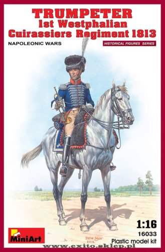 Przejdź do produktu MINIART 16033 - 1:16 Trumpeter 1st Westphalian Cuirassiers Regiment 1813