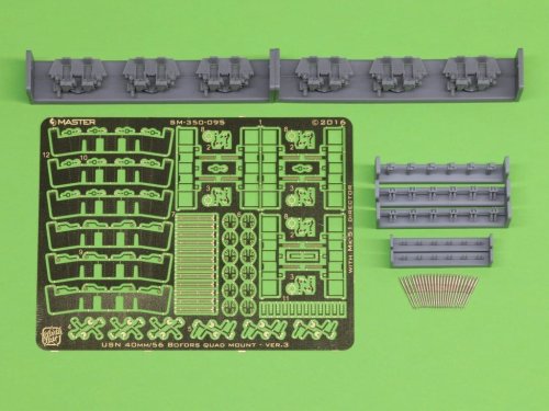 Przejdź do produktu MASTER SM-350-095 - 1:350 Amerykańskie poczwórne działko Bofors 40 mm/56 wersja 3