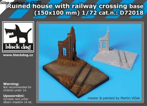 Przejdź do produktu BLACK DOG D72018 - 1:72 Ruined house with railway crossing base (150 x 100 mm)