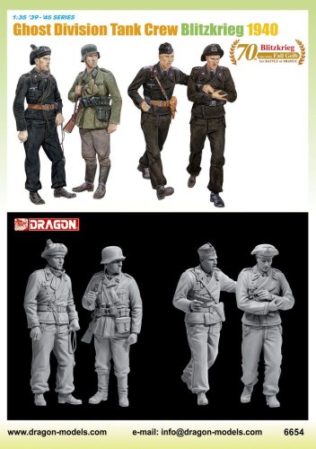 Przejdź do produktu DRAGON 6654 - 1:35 Ghost Division Tank Crew 1940