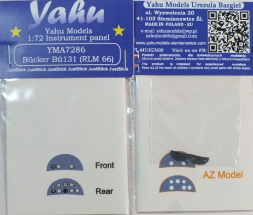 Przejdź do produktu YAHU YMA7286 - 1:72 Bucker Bu-131 (RLM 66) tablica przyrządów