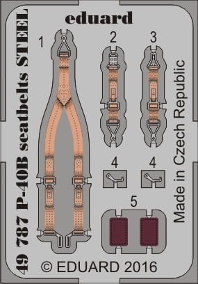 Przejdź do produktu EDUARD 49787 - 1:48 P-40B seatbelts - Steel