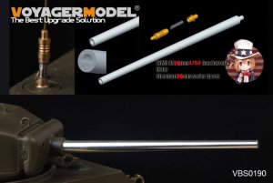 VOYAGER VBS0190 - 1:35 WWII US 76mm L/52 Gun Barrel  w/atennna base