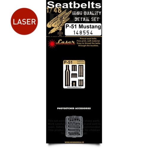 Przejdź do produktu HGW 148554 - 1:48 P-51 Mustang seatbelts