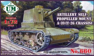UNIMODELS UM-MT 660 - 1:72 Artillery Self-Propelled Mount A-39 ( T-26 Chassis )