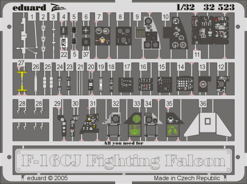 Przejdź do produktu EDUARD 32523 - 1:32 F-16CJ interior
