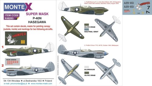 Przejdź do produktu MONTEX K48263 - 1:48 Curtiss P-40N