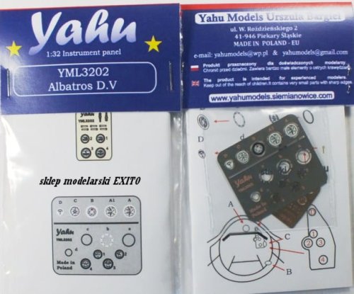 Przejdź do produktu YAHU YML3202 - 1:32 Albatros D.V tablica przyrządów