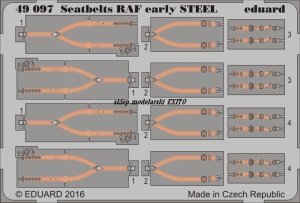 EDUARD 49097 - 1:48 Seatbelts RAF early - Steel
