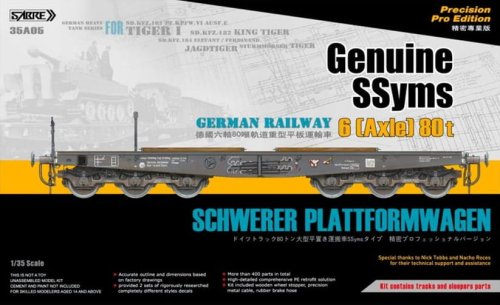 Przejdź do produktu SABRE 35A05 - 1:35 Genuine Ssyms German Railway Schwerer Plattformwagen 6-Axle 80 ton - Precision Pro Edition