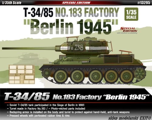 Przejdź do produktu ACADEMY 13295 - 1:35 T-34/85 No.183 Factory - Berlin 1945